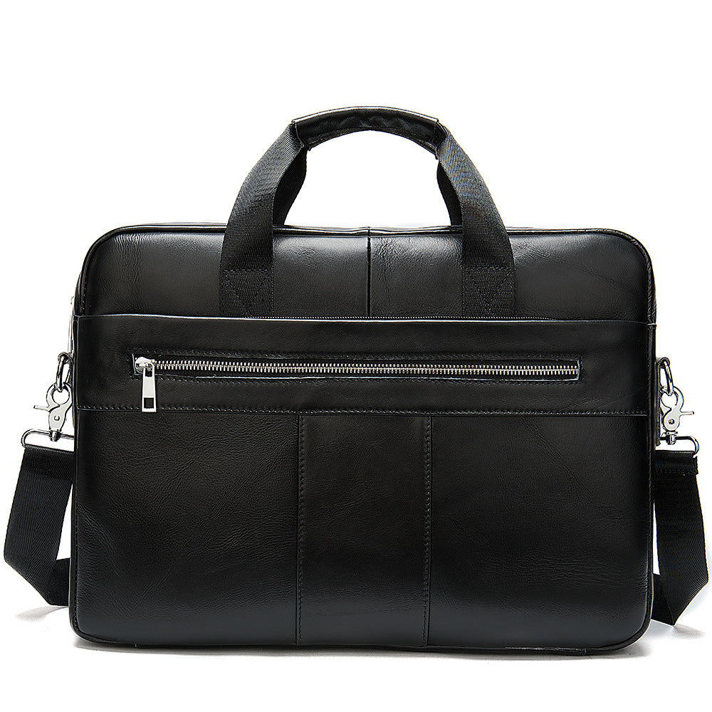 Men's Leather Vintage Casual Briefcase Handbag