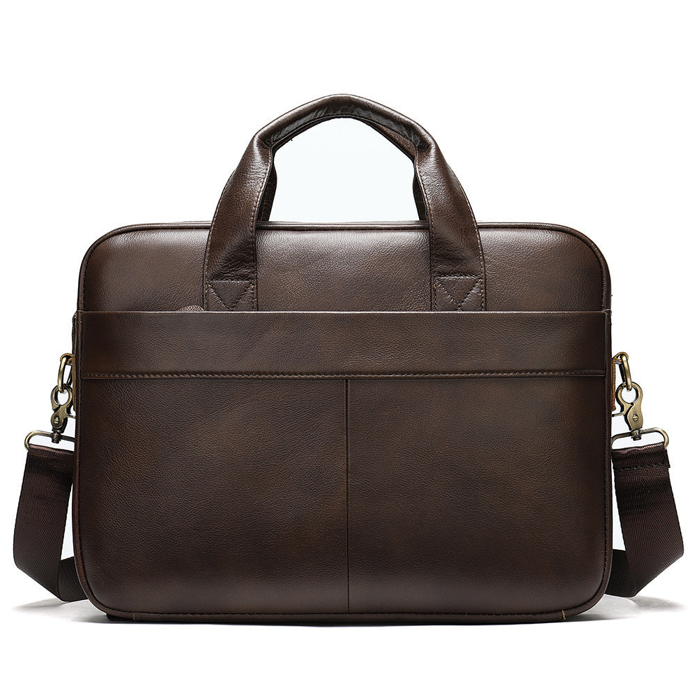 Men's Leather Vintage Casual Briefcase Handbag