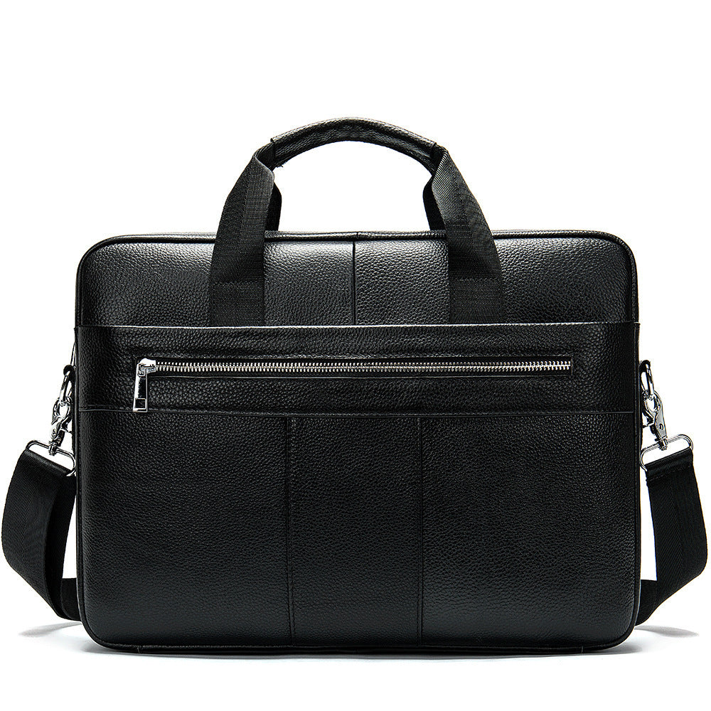 Men's Leather Vintage Casual Briefcase Handbag